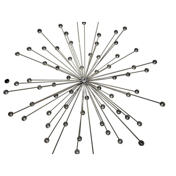 MCM Set Of 2 Starburst Wall Sculptures In Silver Gold Large size - Picture 5 of 5